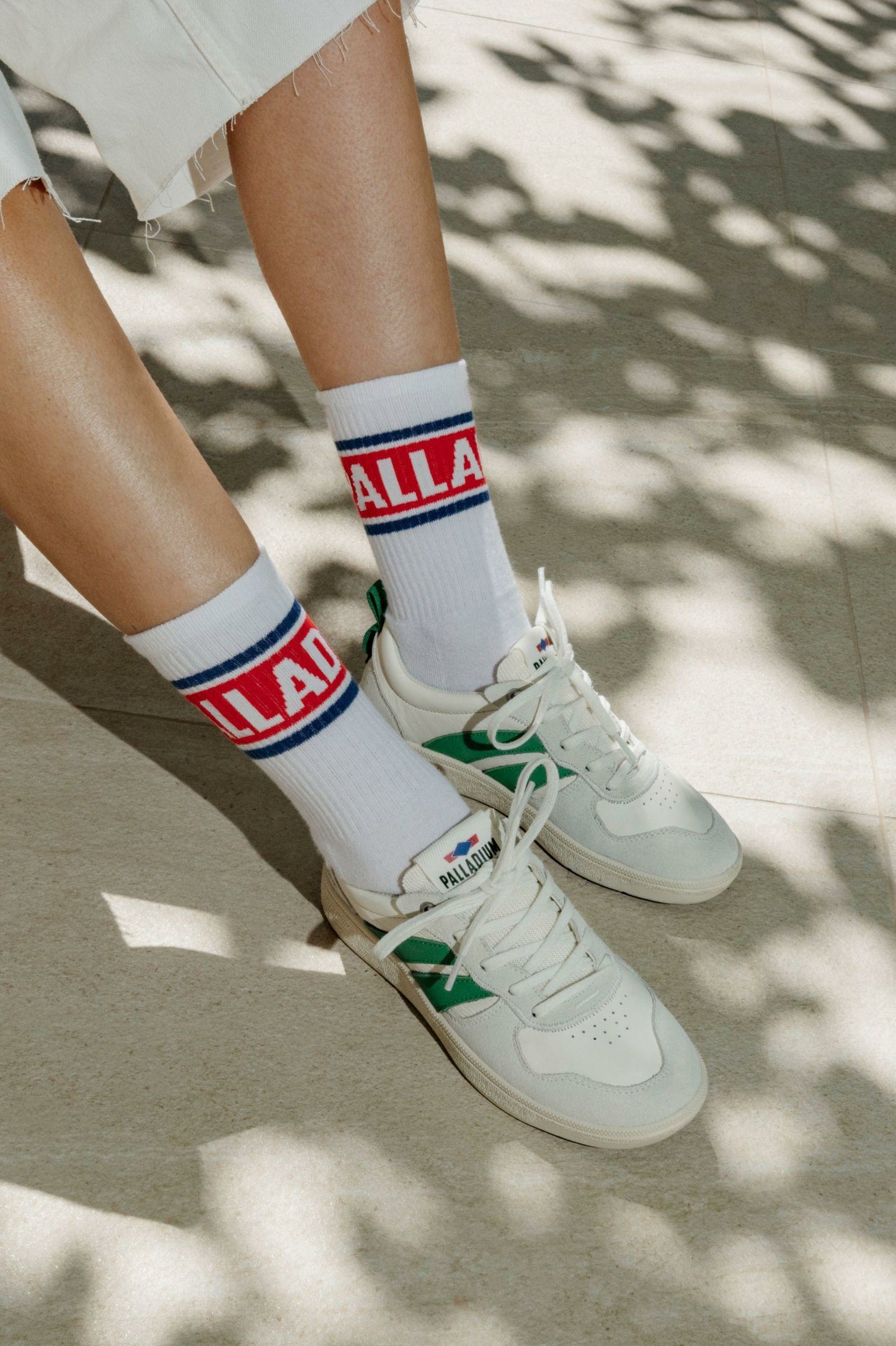 PALLACUP FLAME LTH Palladium CREAM/FOLIAGE GREEN