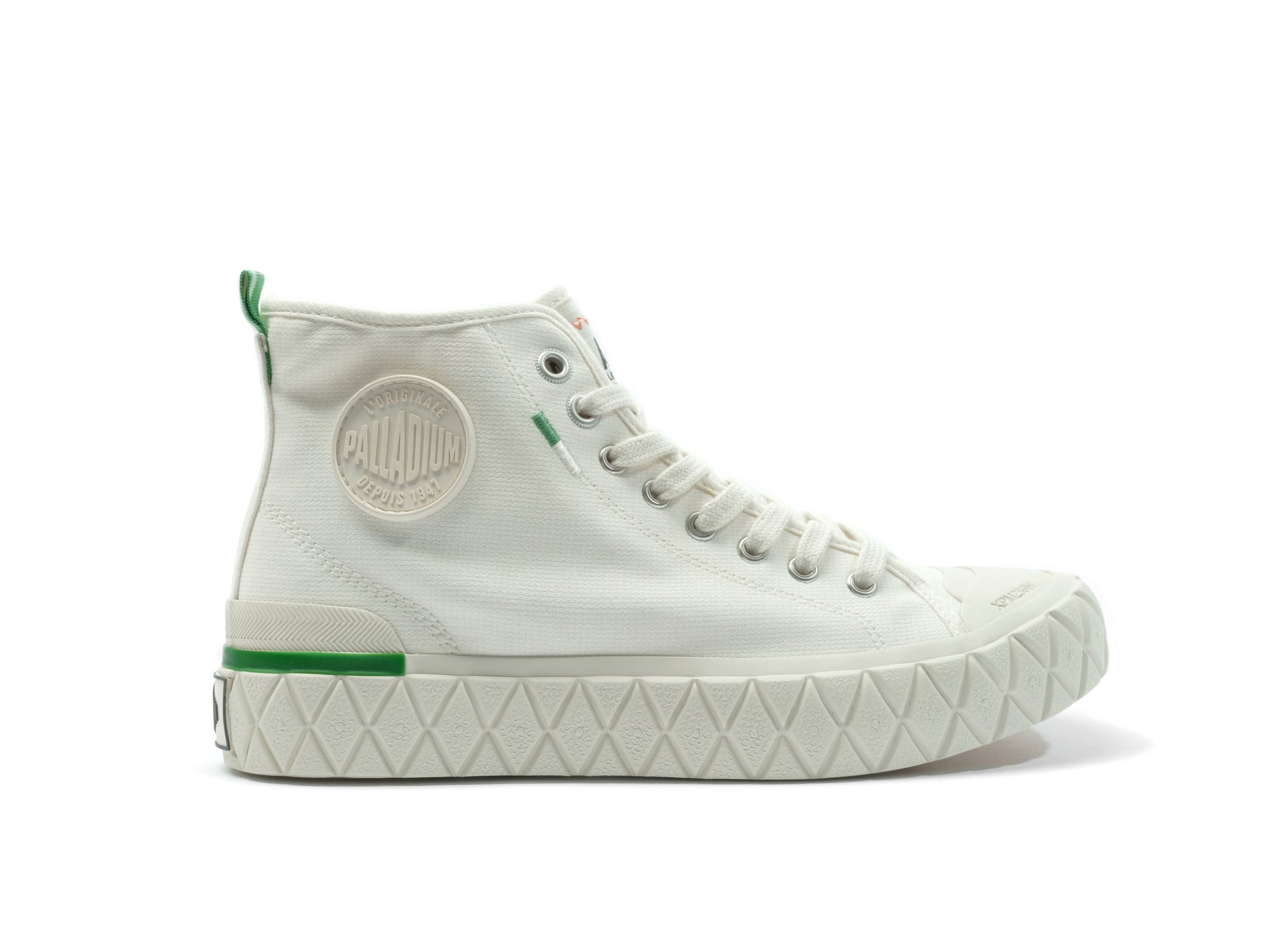 PALLA ACE CHUKKA ORGANIC Palladium CREAM WHITE