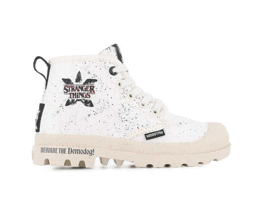 PAMPA DEMODOG KID Palladium CREAM WHITE